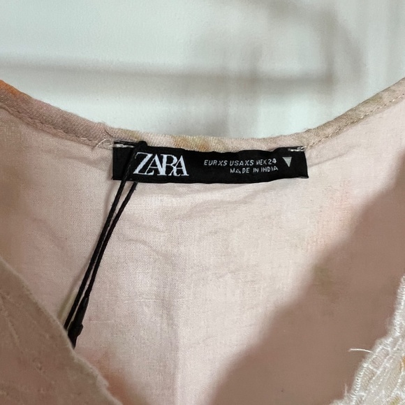 Zara Embroidered Open Side Tie Dye Top - Picture 6 of 6